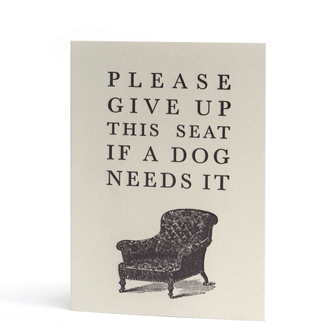 Dog Lover Letterpress Greeting Card