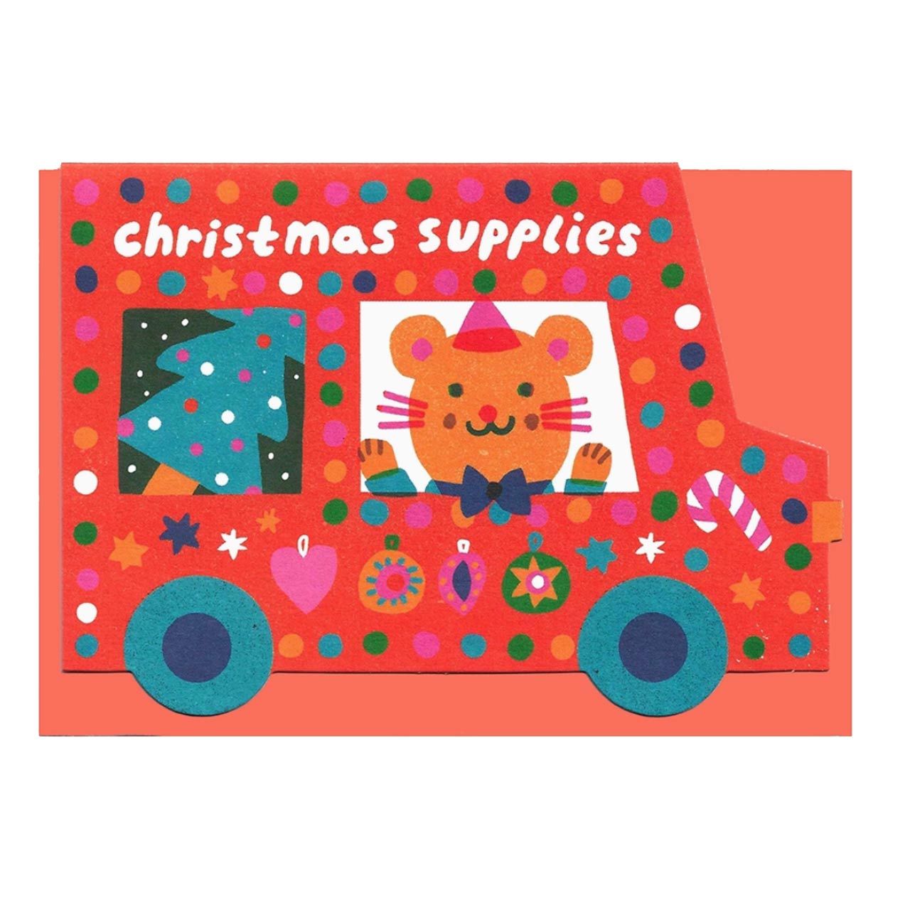 Christmas Supplies Die Cut Festive Card