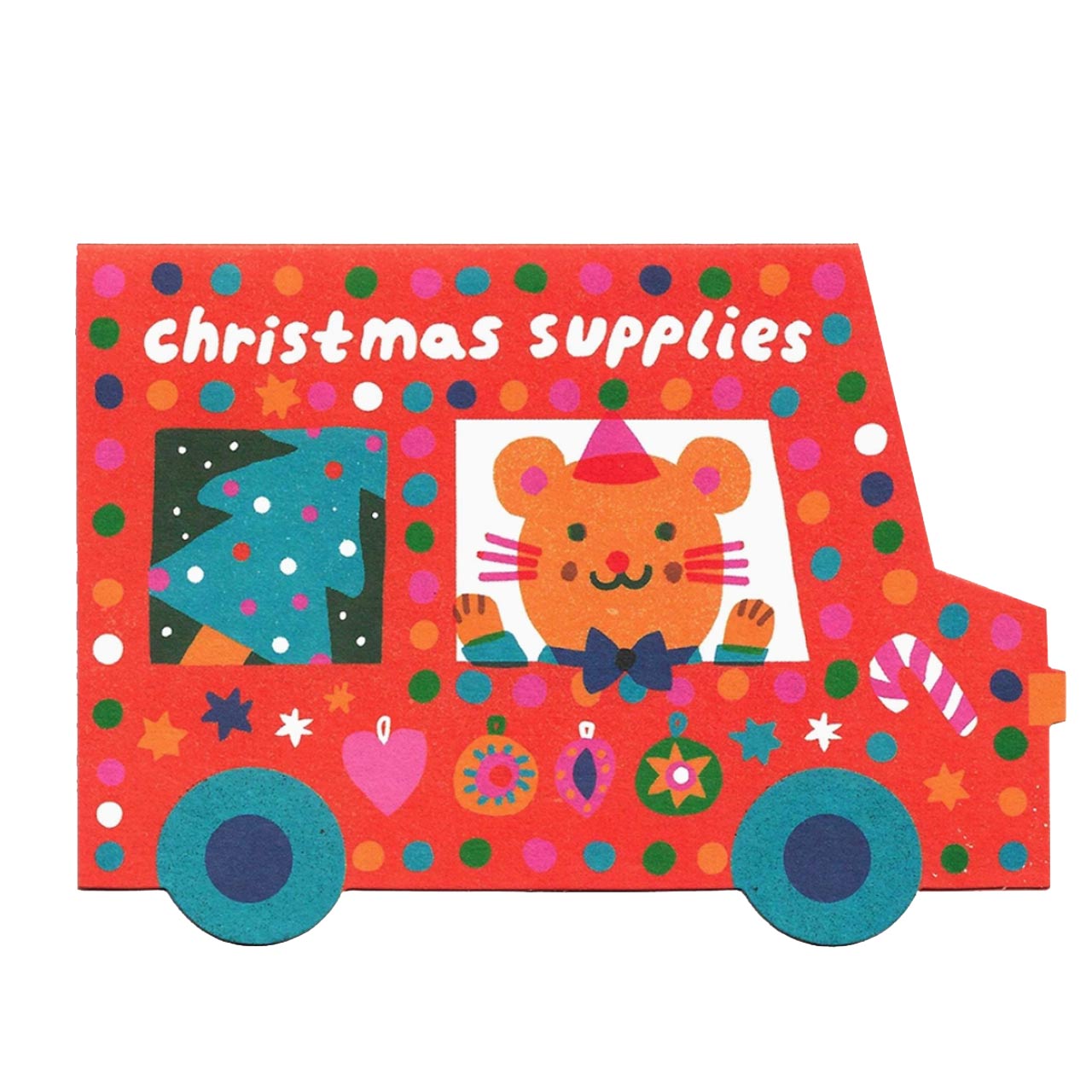 Christmas Supplies Die Cut Festive Card