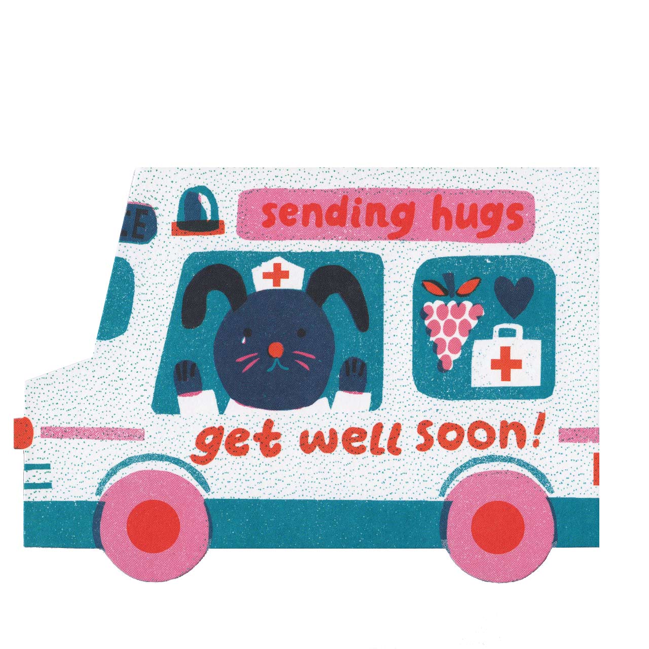 Sending Hugs Get Well Soon Die Cut Greeting Card