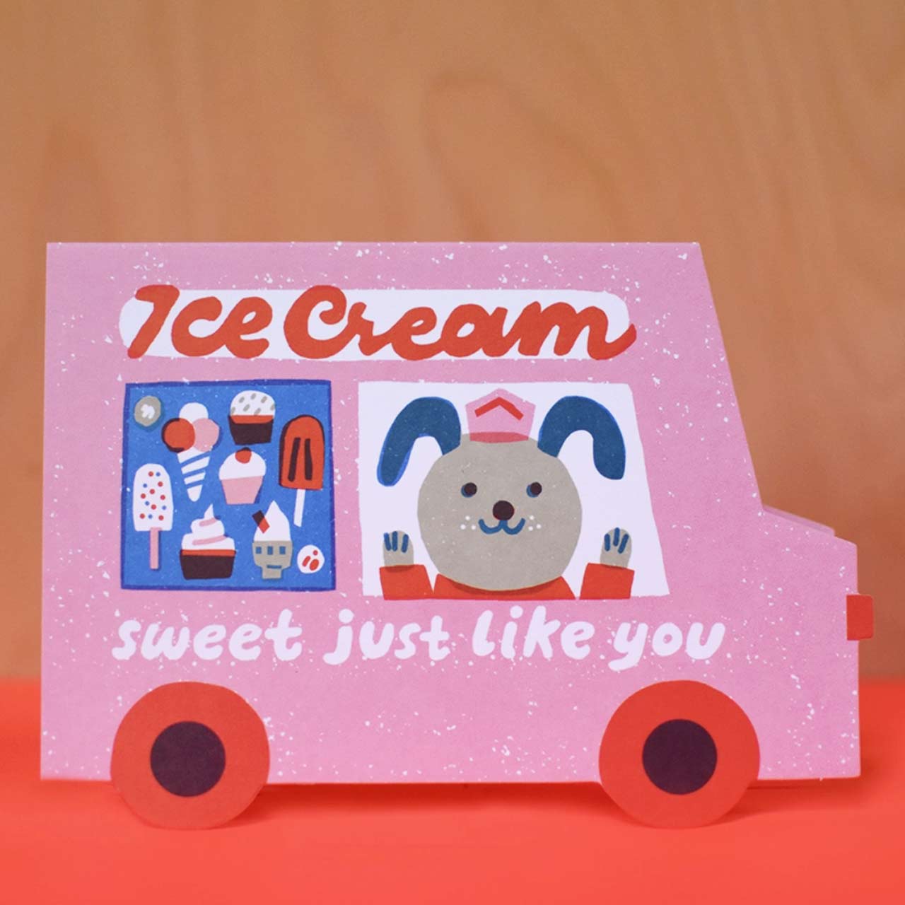 Ice Cream Van Die Cut Greeting Card