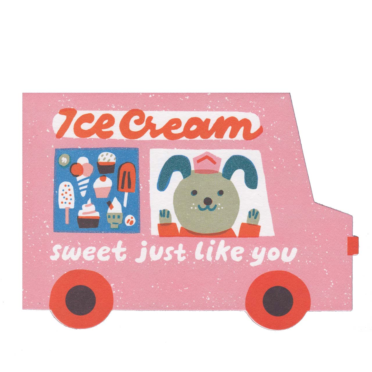 Ice Cream Van Die Cut Greeting Card