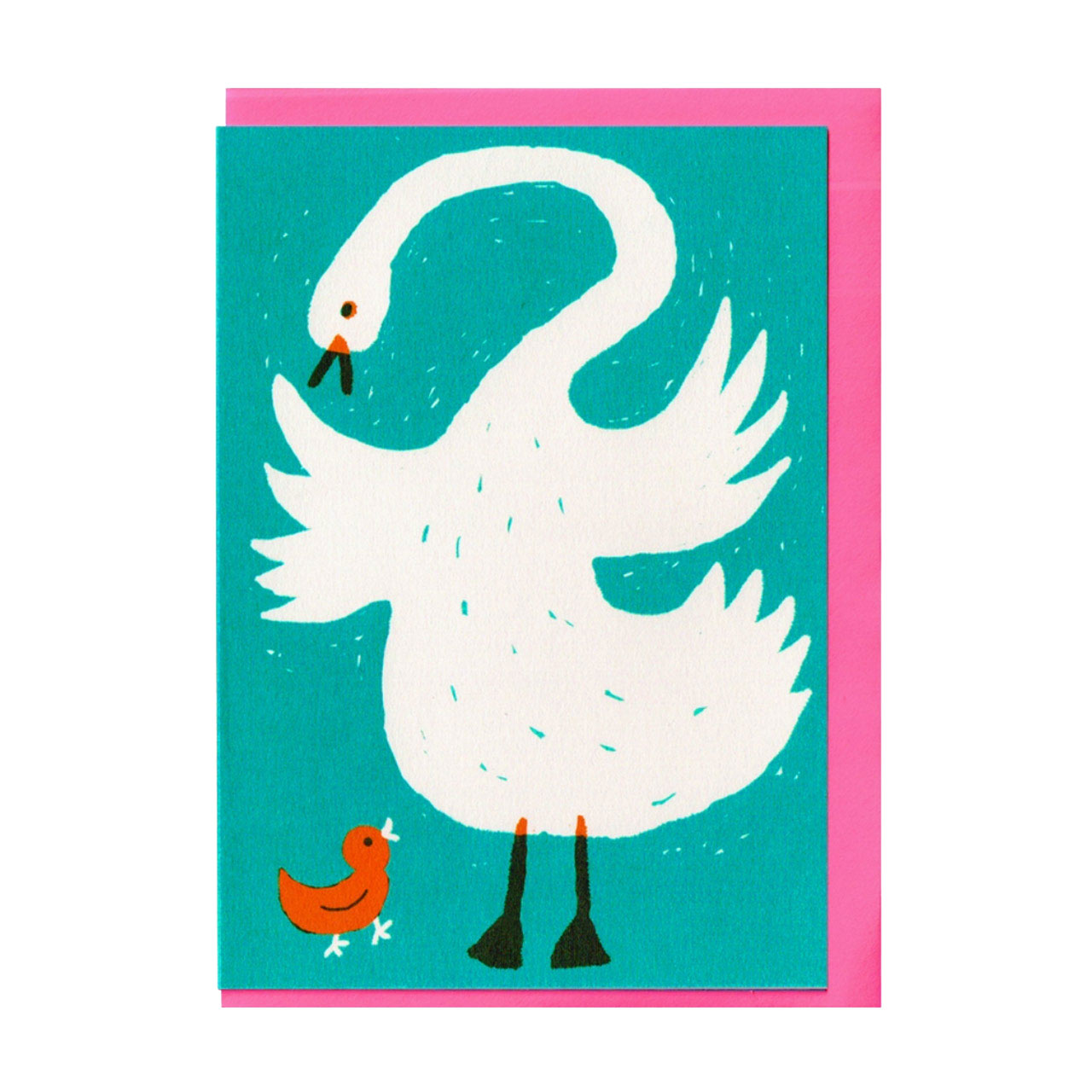 Swan and Cygnet Greeting Card
