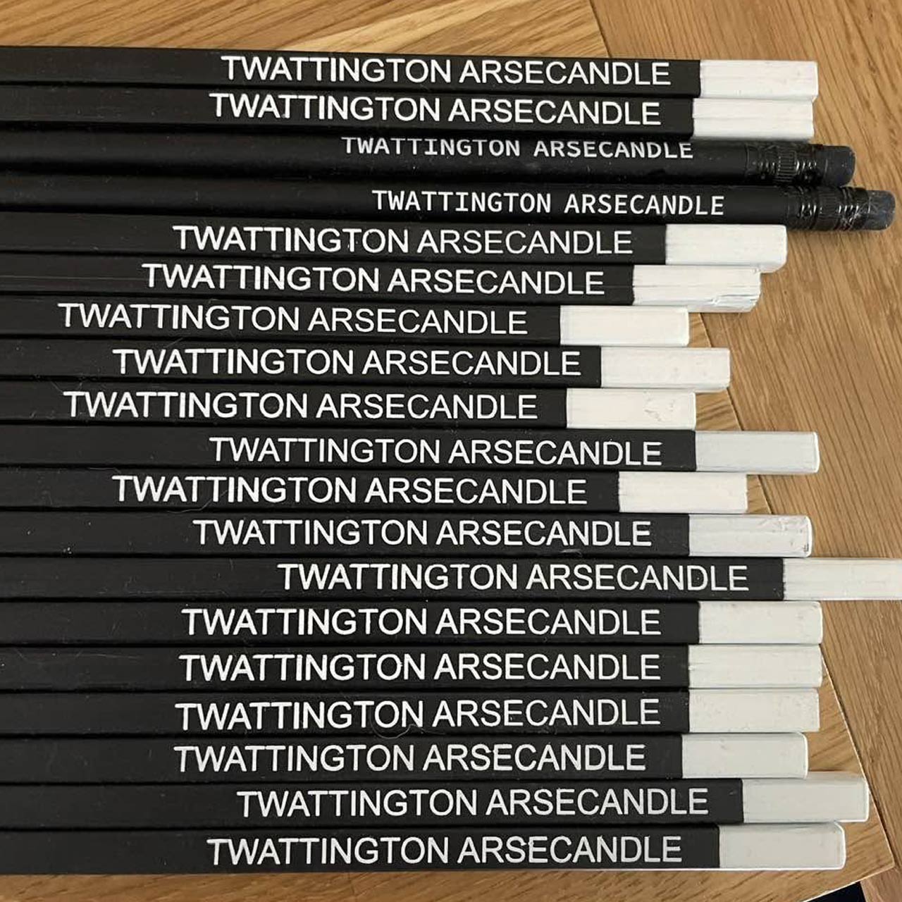 Single Sweary Pencils - Twattington Arsecandle SUPER SECONDS