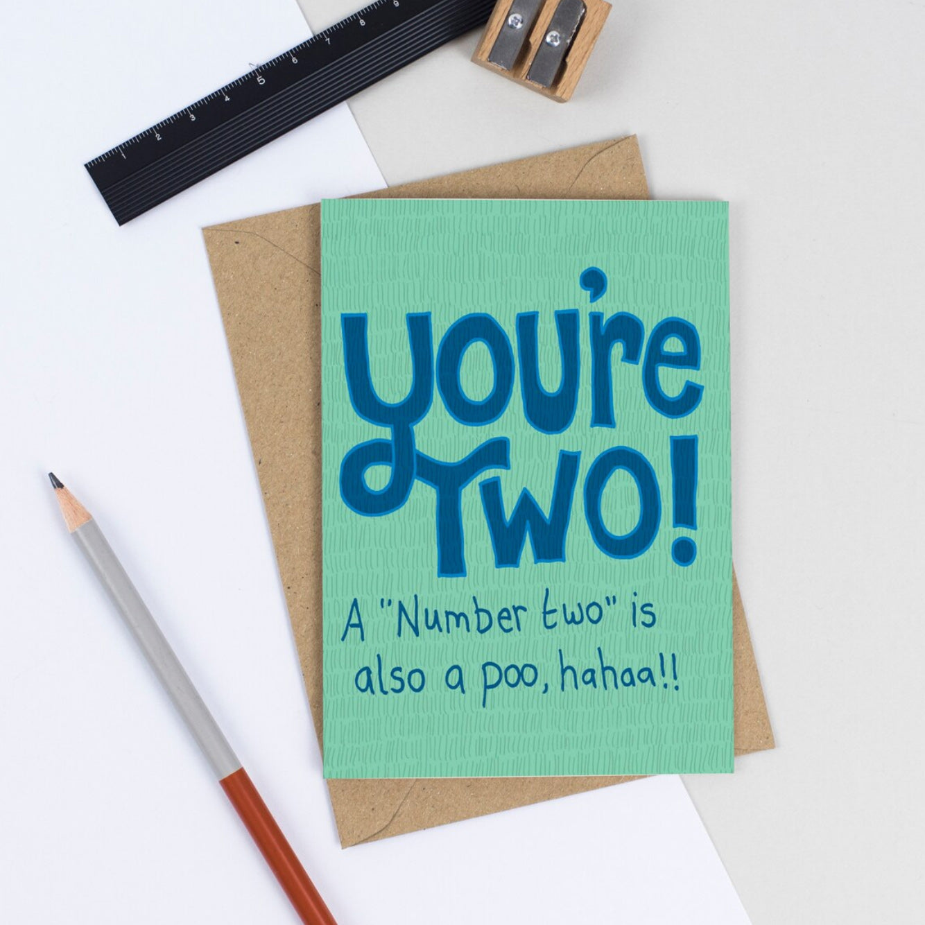 You're Two (Poo) Birthday Card SUPER SECONDS