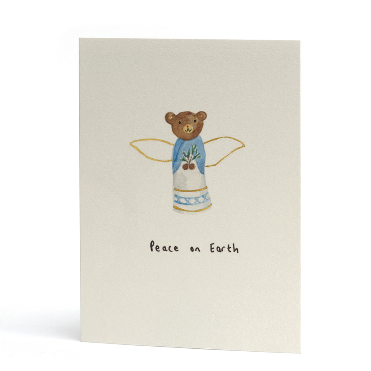 Peace on Earth Bear Gold Foil Card