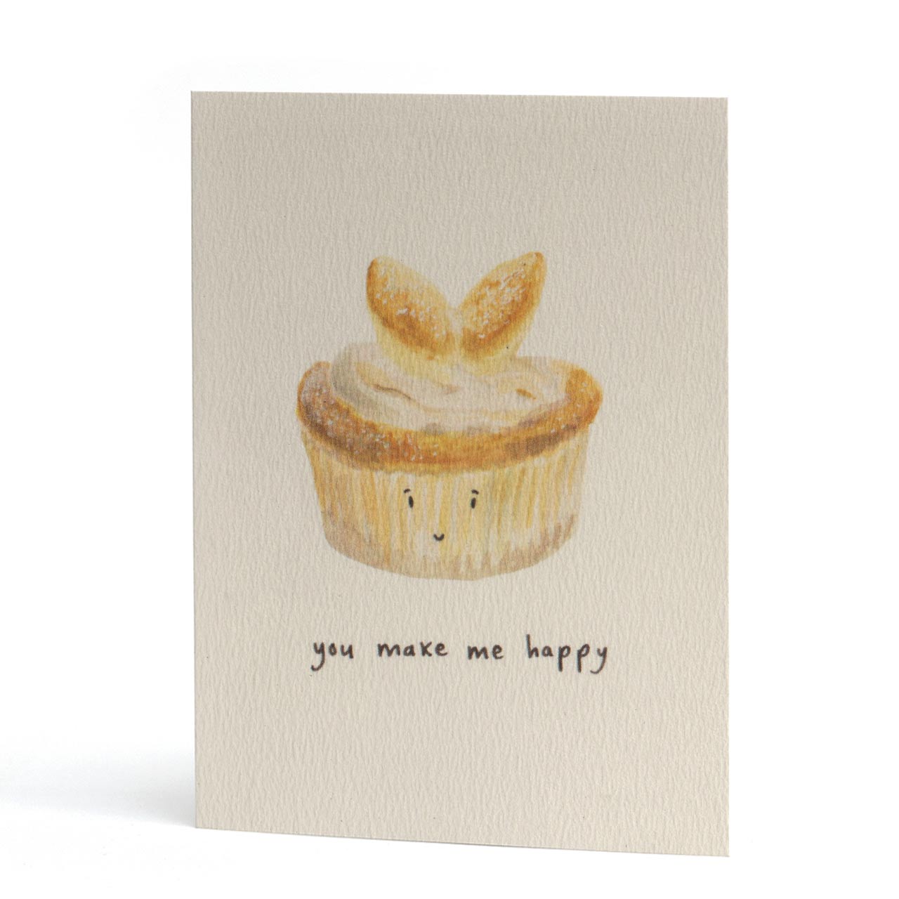 You Make Me Happy Butterfly Bun Greeting Card