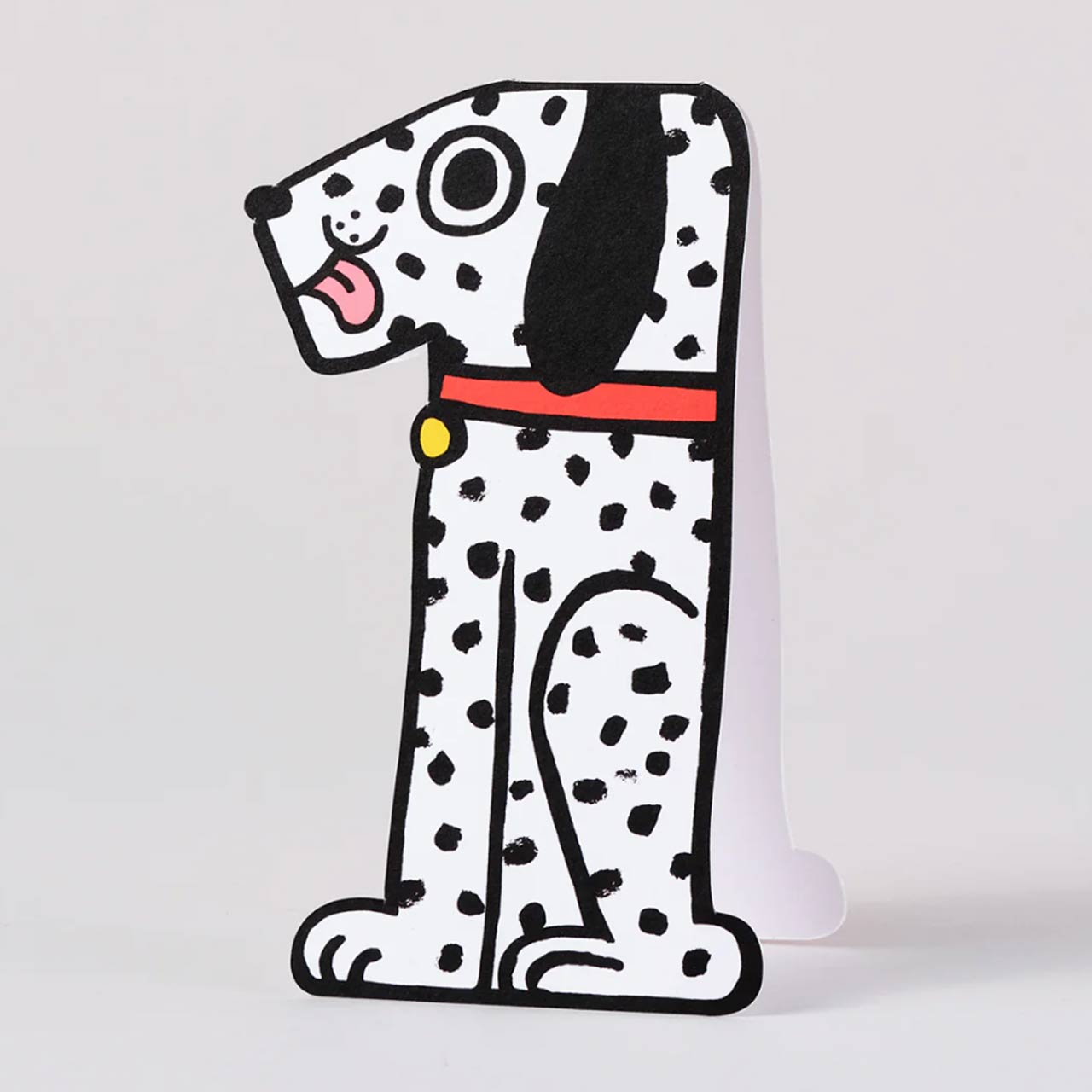 Age 1 Dalmatian Die Cut Birthday Card