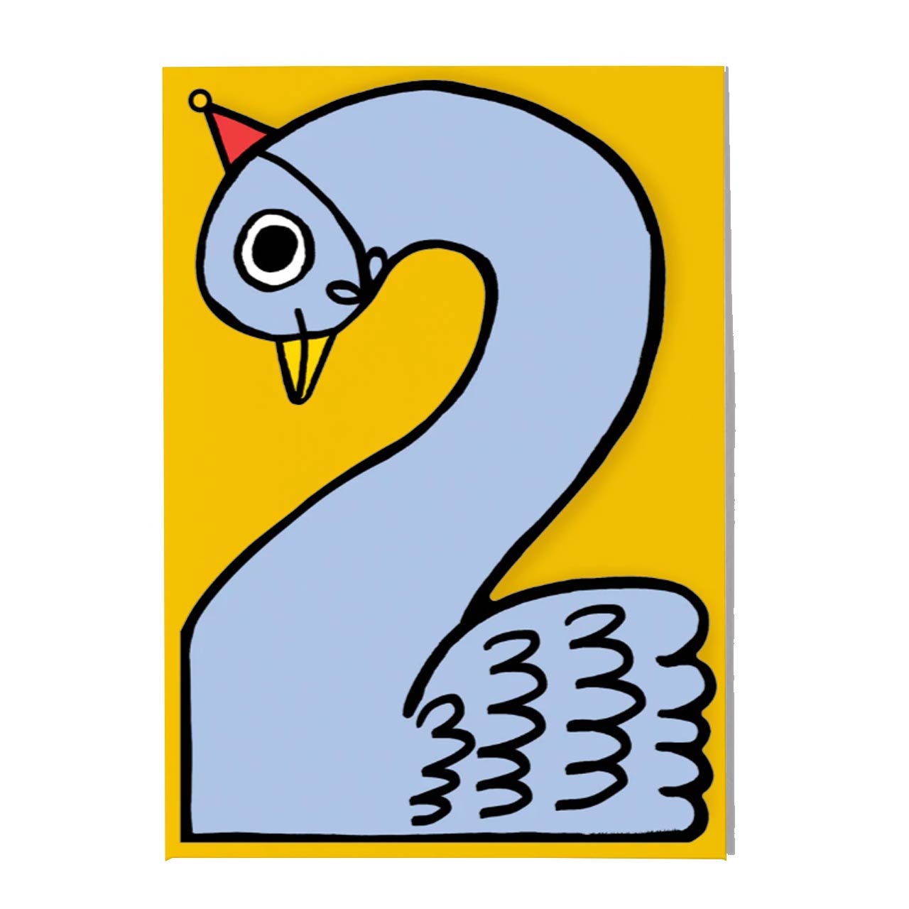 Age 2 Swan Die Cut Birthday Card