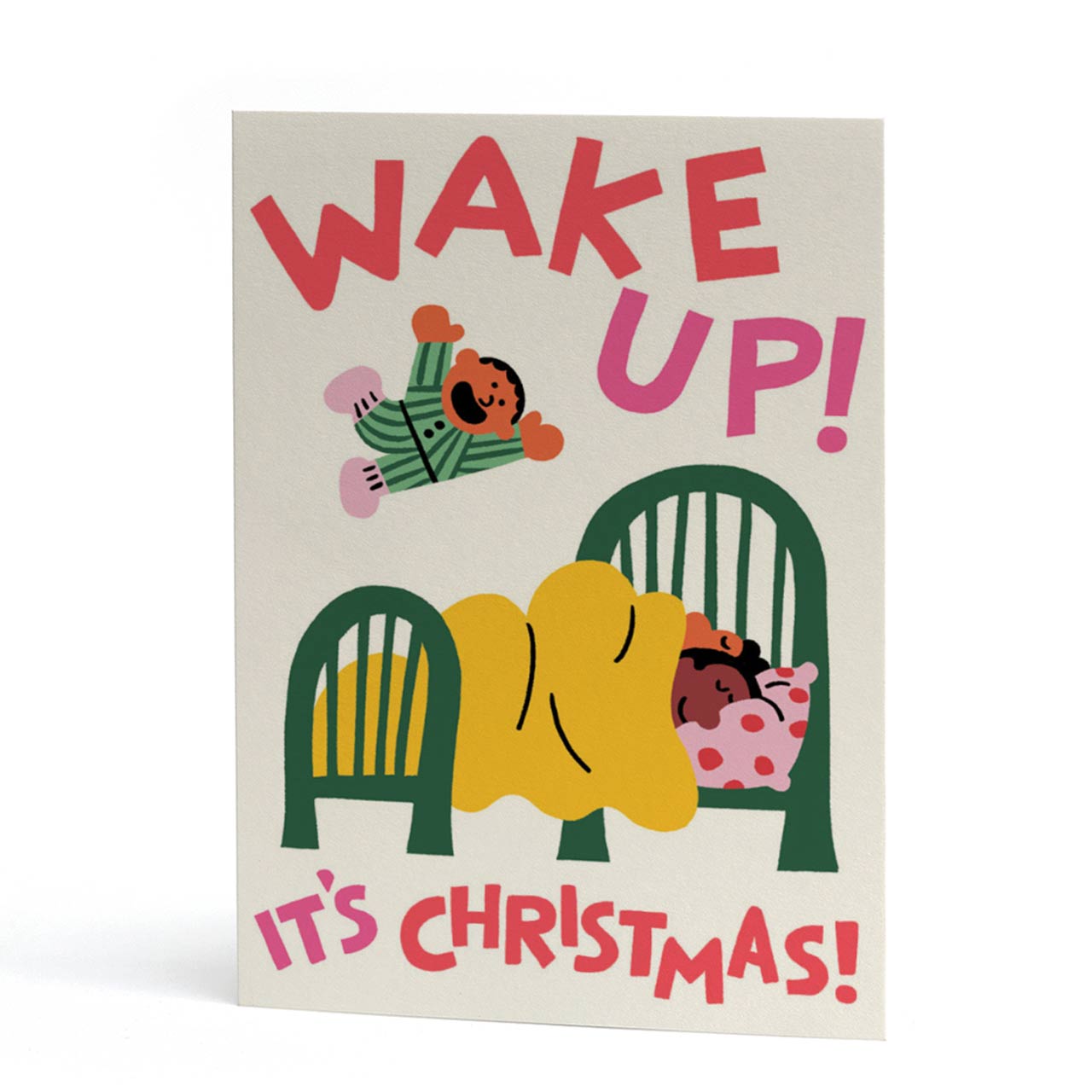 Wake Up It's Christmas Embossed Card