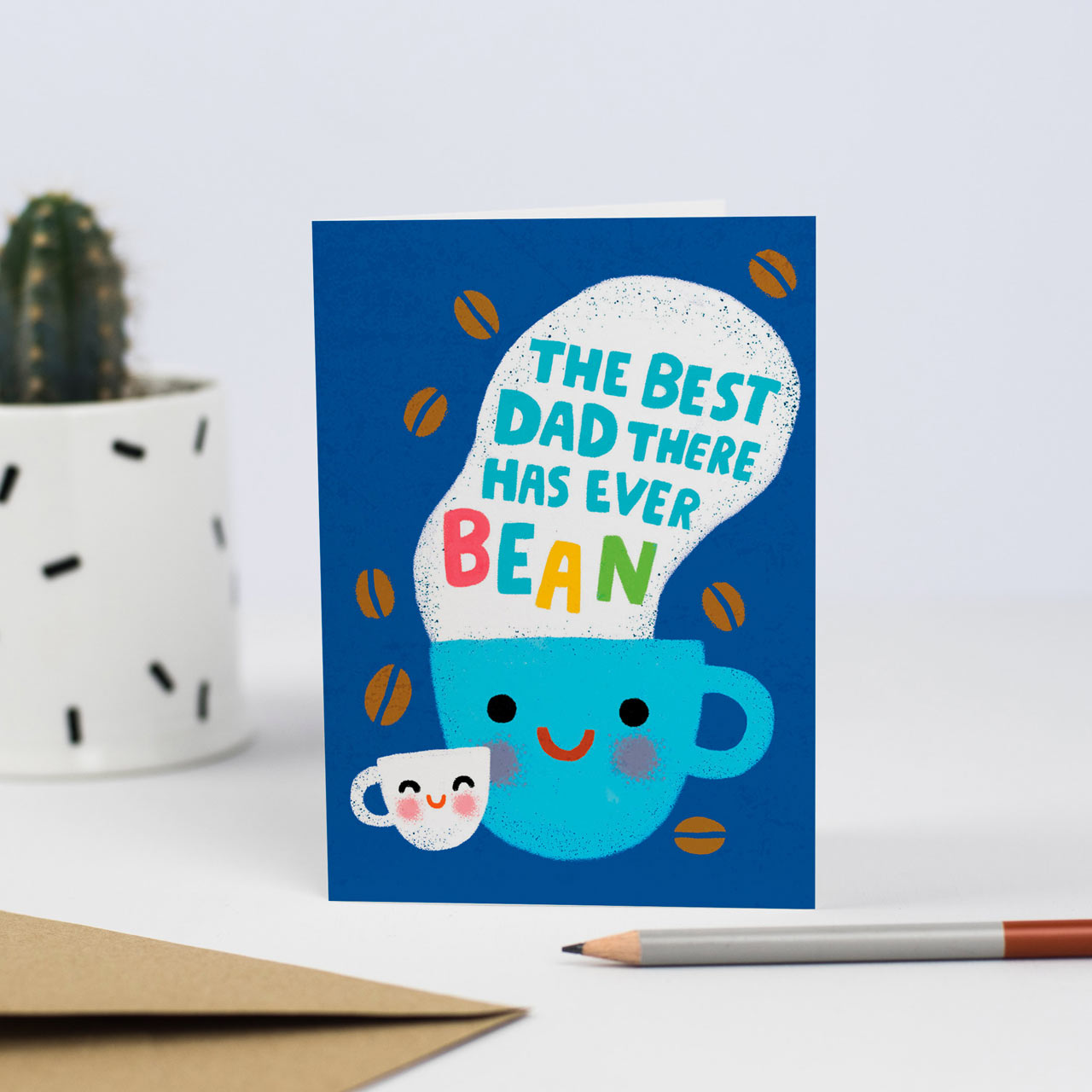 Best Dad Bean Greeting Card
