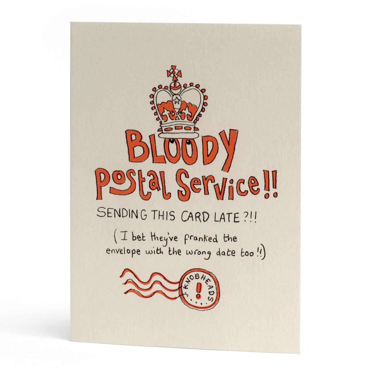Bloody Postal Service Belated Greeting Card