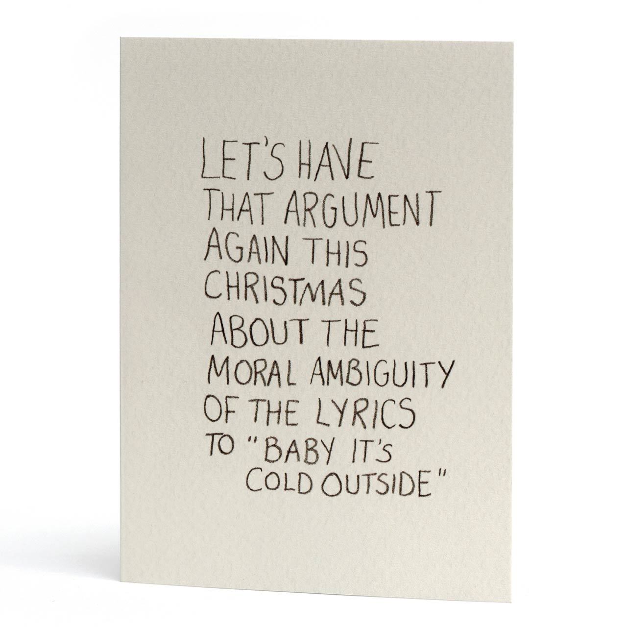 Moral Ambiguity Christmas Greeting Card