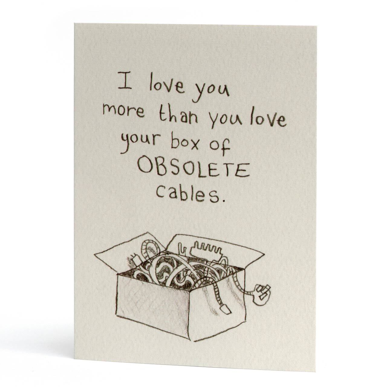 Obsolete Cables Greeting Card