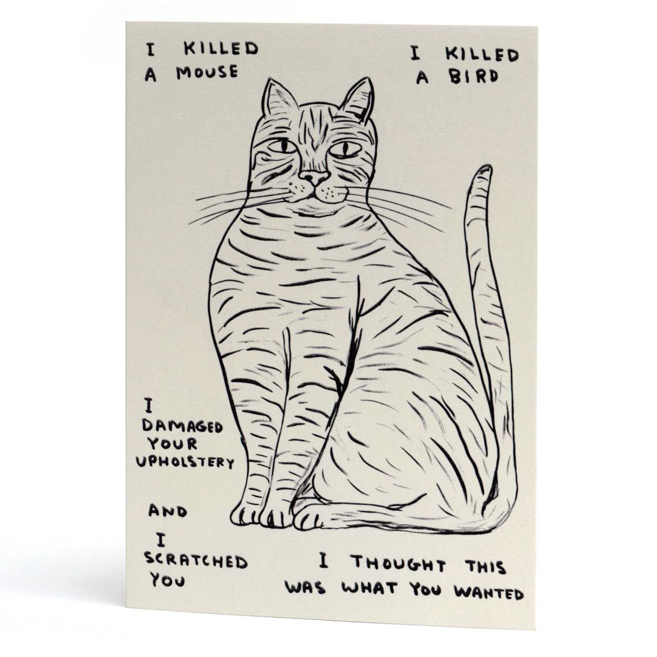 I Killed A Mouse Greeting Card