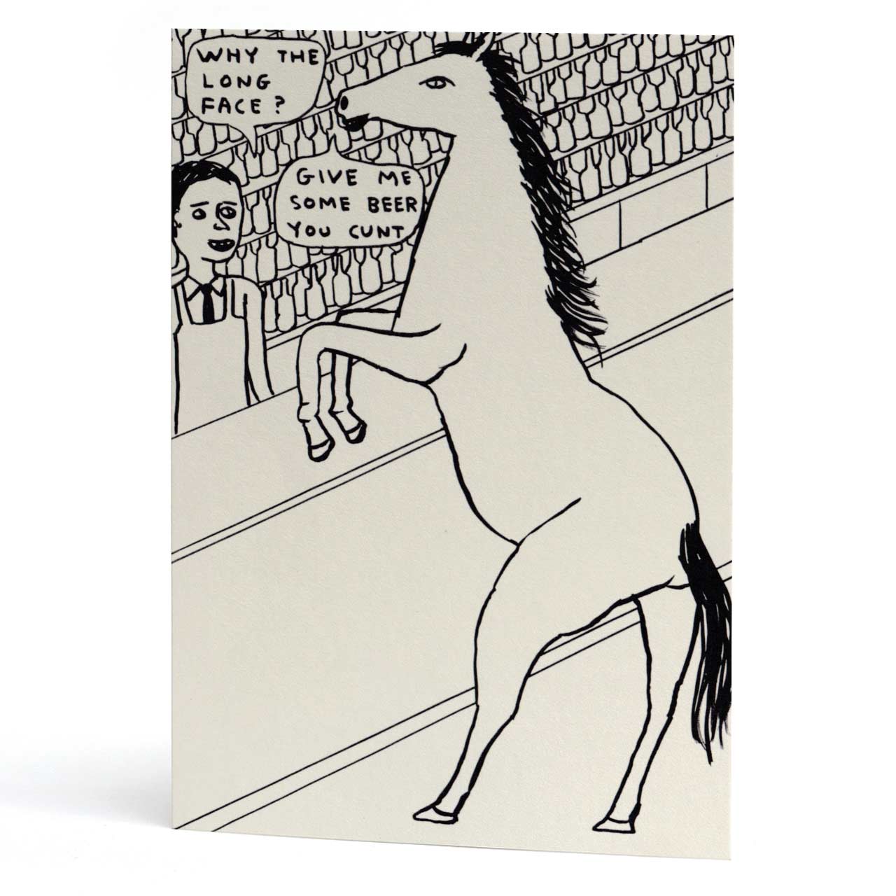 Why Long Face Greeting Card