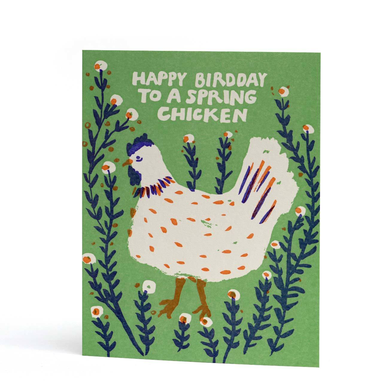 Happy Bird Day Birthday Letterpress Greeting Card