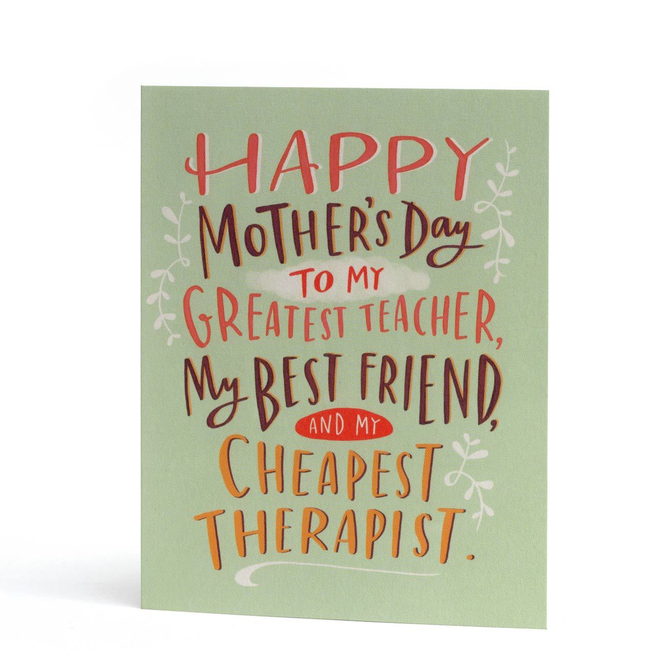 Cheapest Therapist Mother's Day Greeting Card