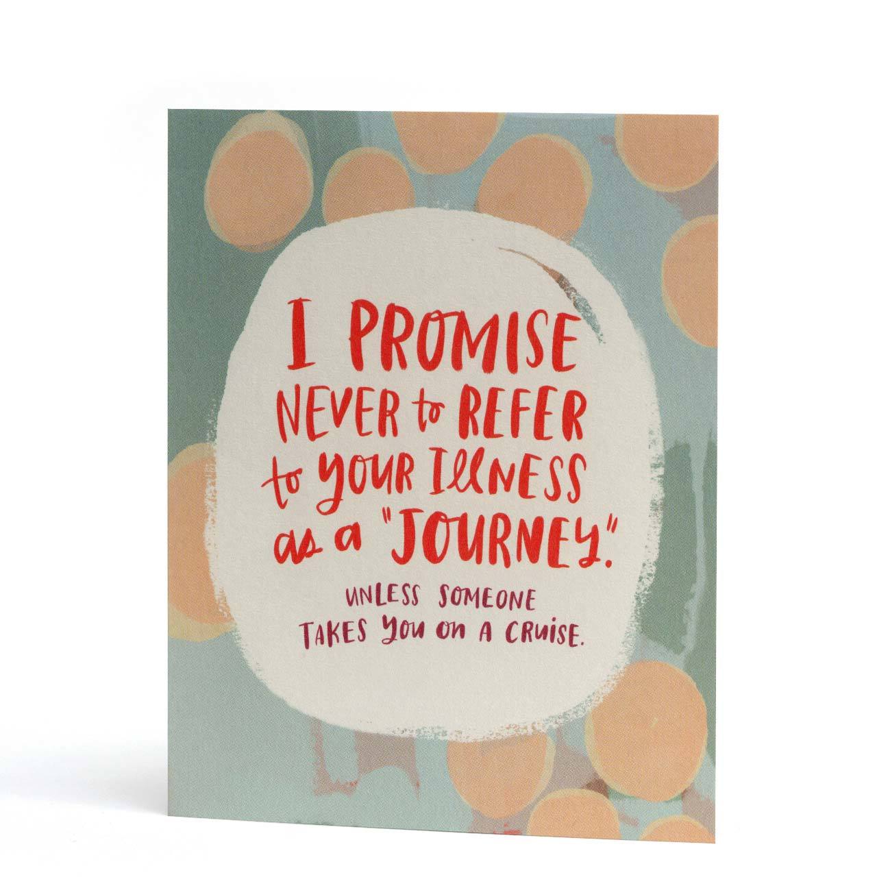 Illness is not a Journey Empathy Greeting Card
