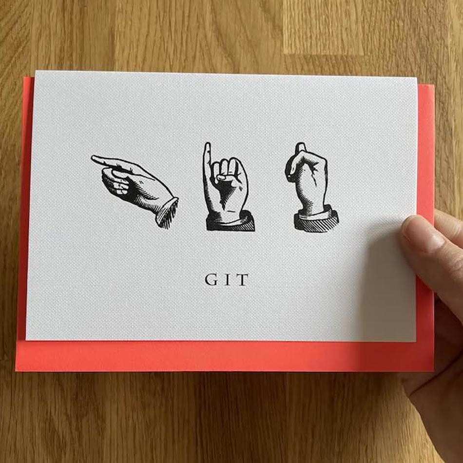 Git Sign Language Card