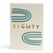 Eighty Copper Foil Letterpress Card