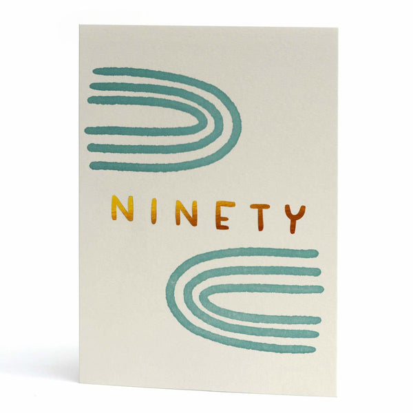 Ninety Copper Foil Letterpress Card