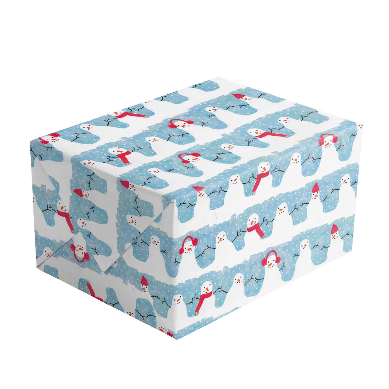 Cosy Snowmen Gift Wrap - Folded Single Sheet