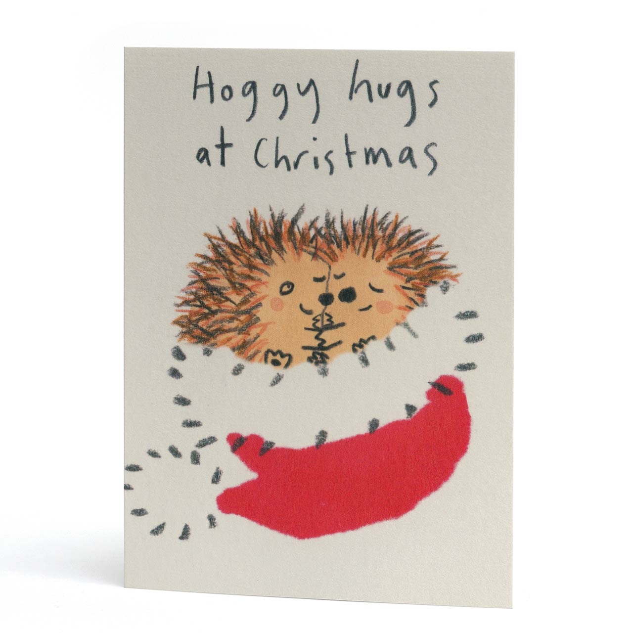 Hoggy Hugs at Christmas Card