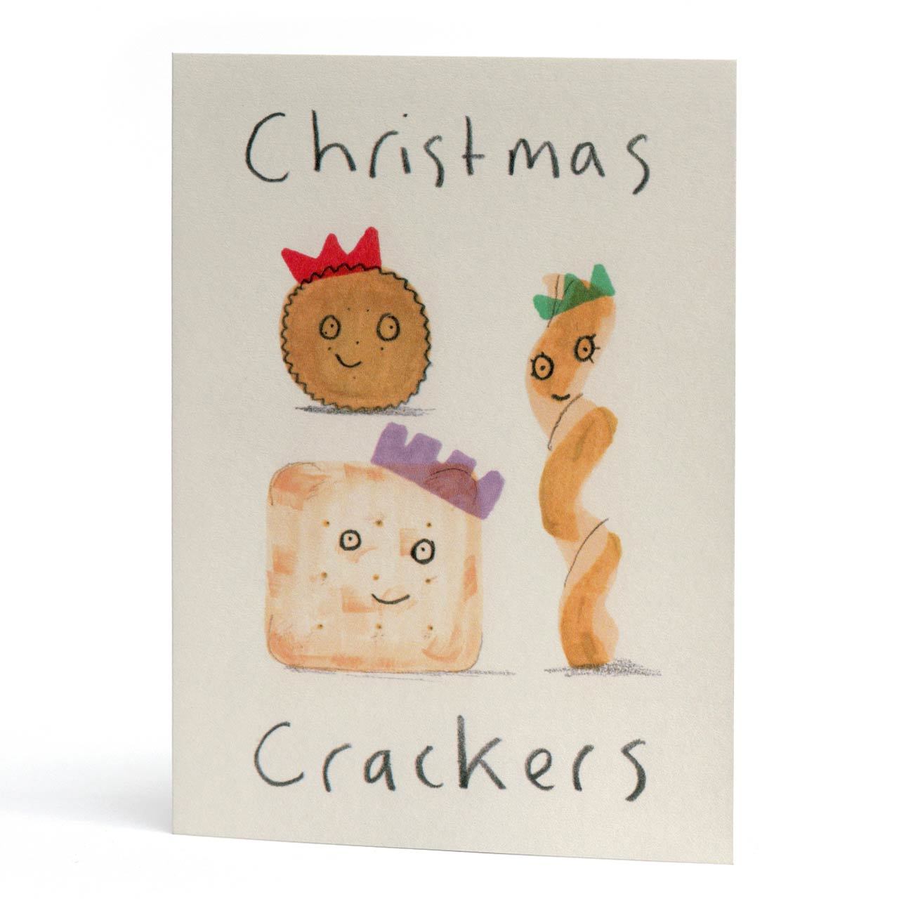 Christmas Crackers Greeting Card
