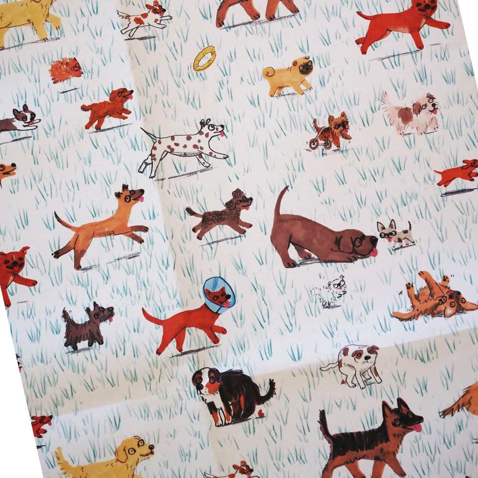 Dog Park Gift Wrapping Paper - Folded Single Sheet
