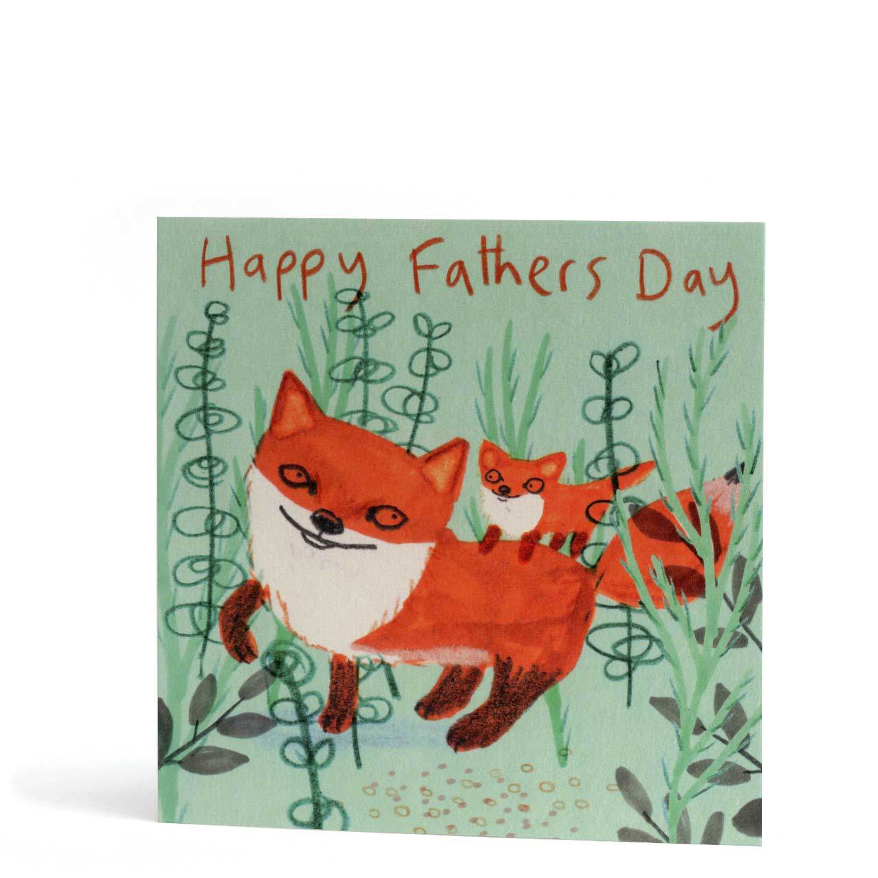 Father's Day Foxes Greeting Card