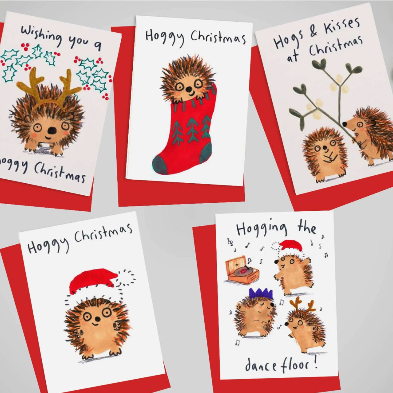 Hoggy Christmas 10 Card Pack