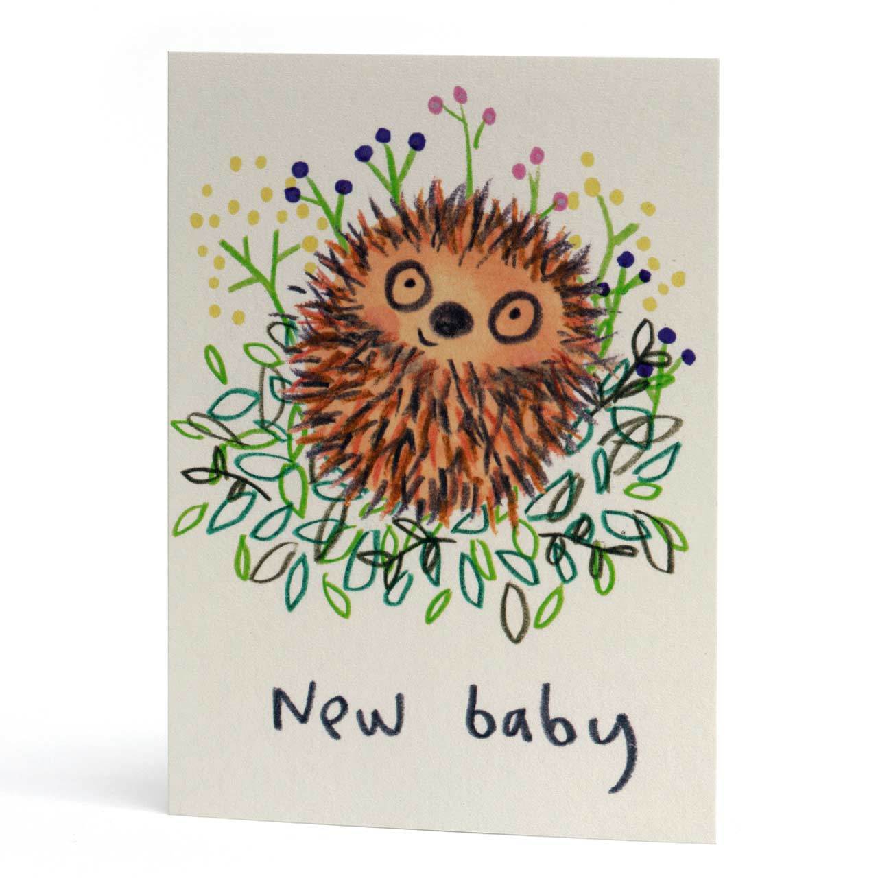New Baby Hedgehog Congratulations Card