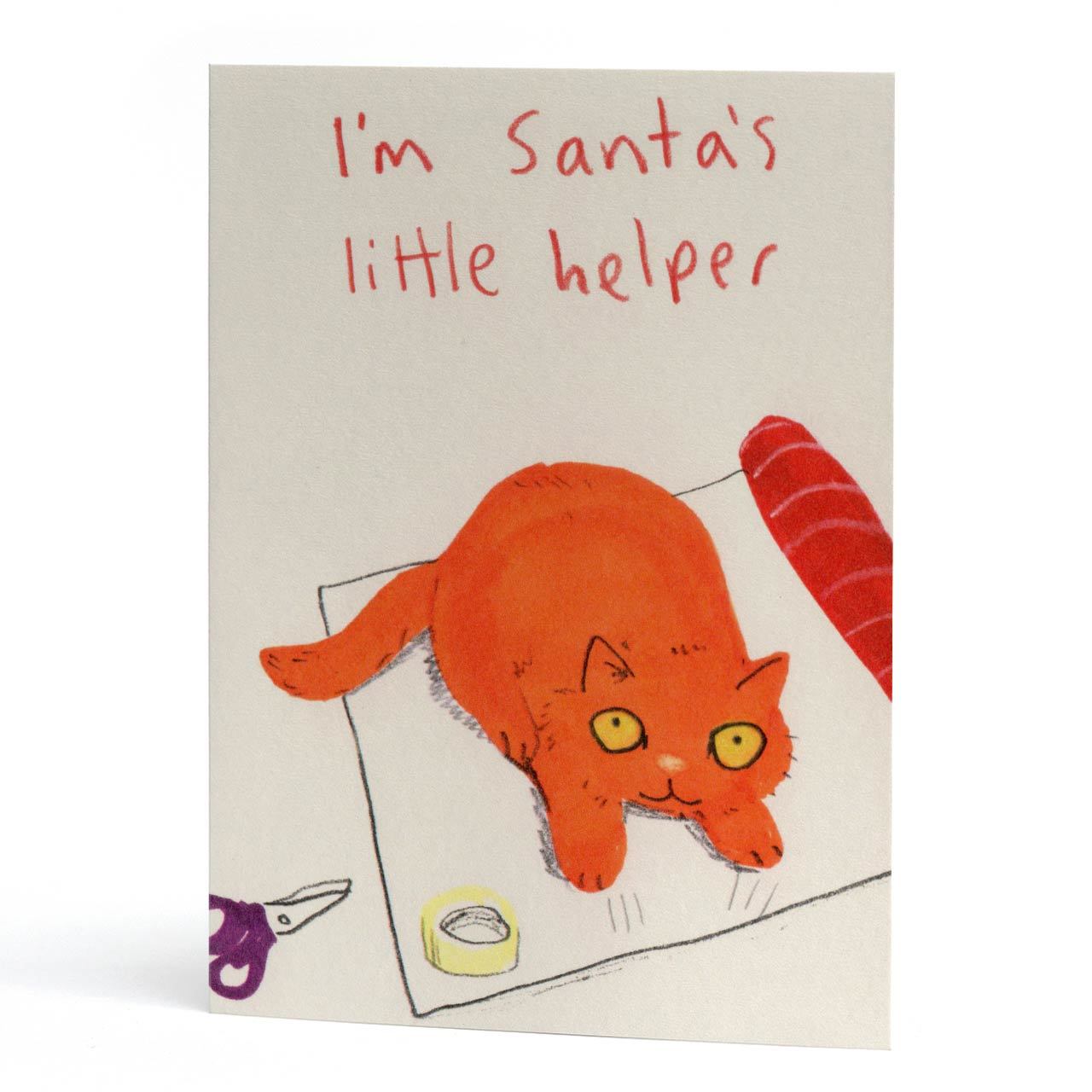Santa's Helper Christmas Greeting Card