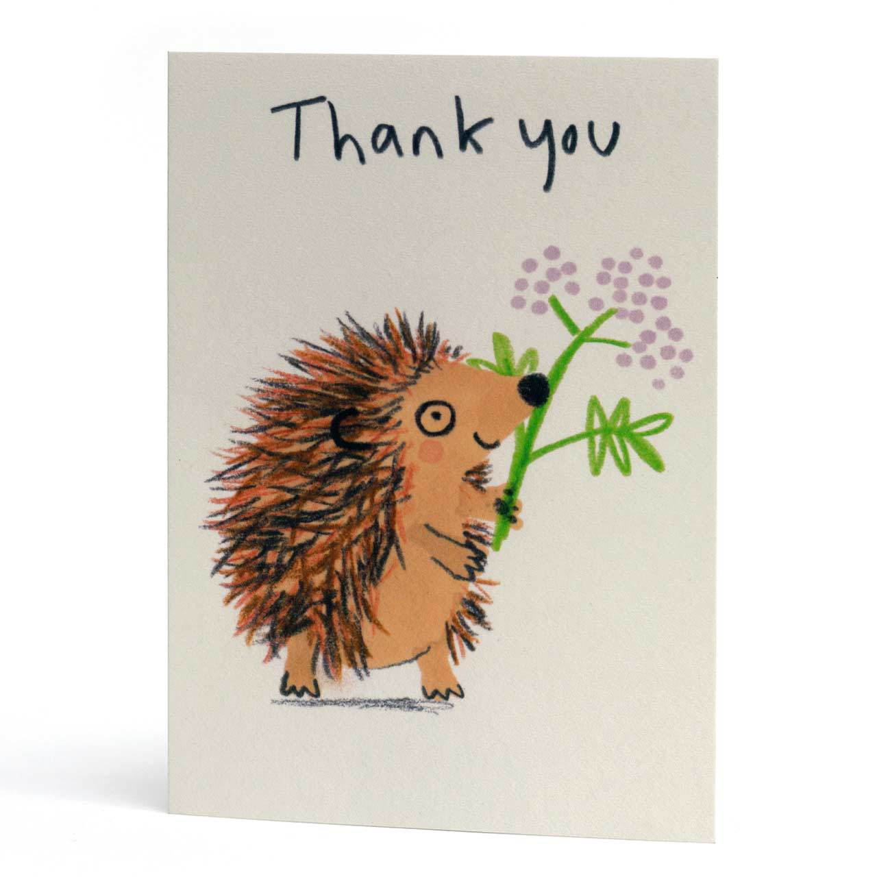 Thank You Hedgehog Greeting Card