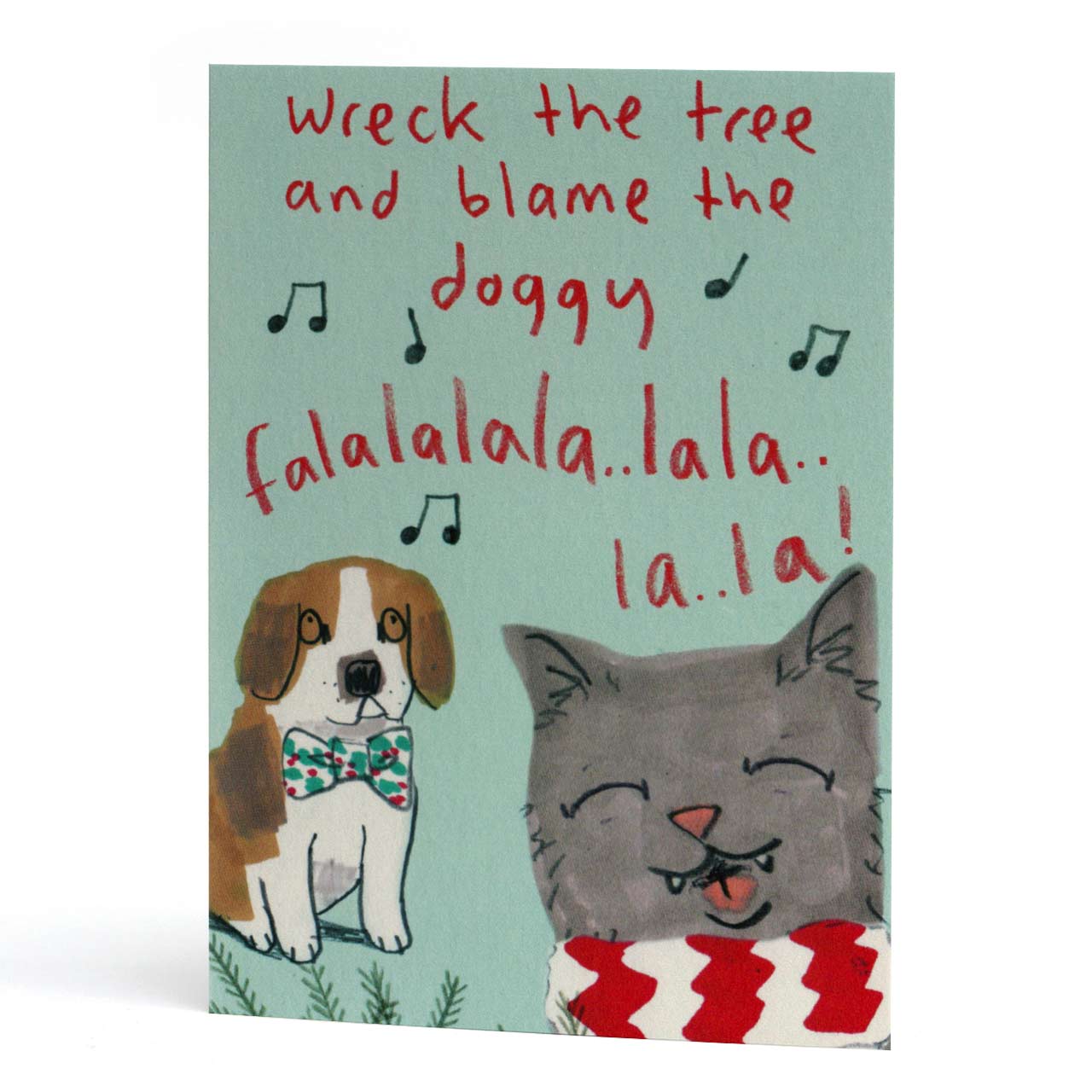 Wreck The Tree and Blame the Doggy Christmas Card