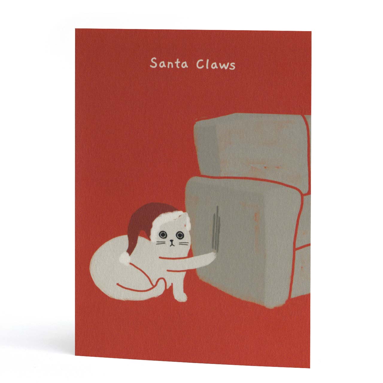 Santa Claws Ken The Cat Christmas Card