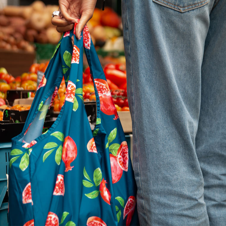 Pomegranate 100% Recycled Reusable Kind Bag