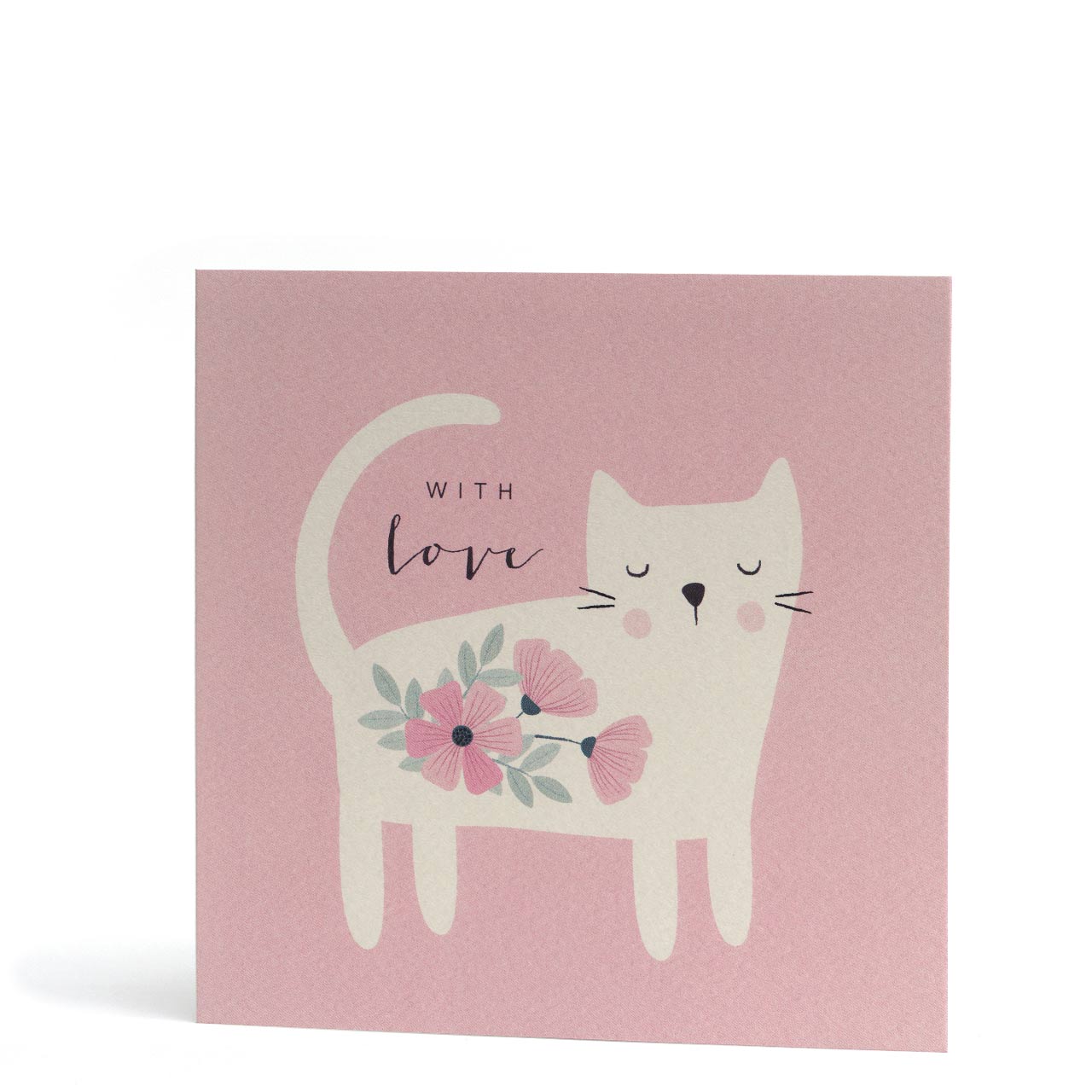With Love Cute Kitty Greeting Card