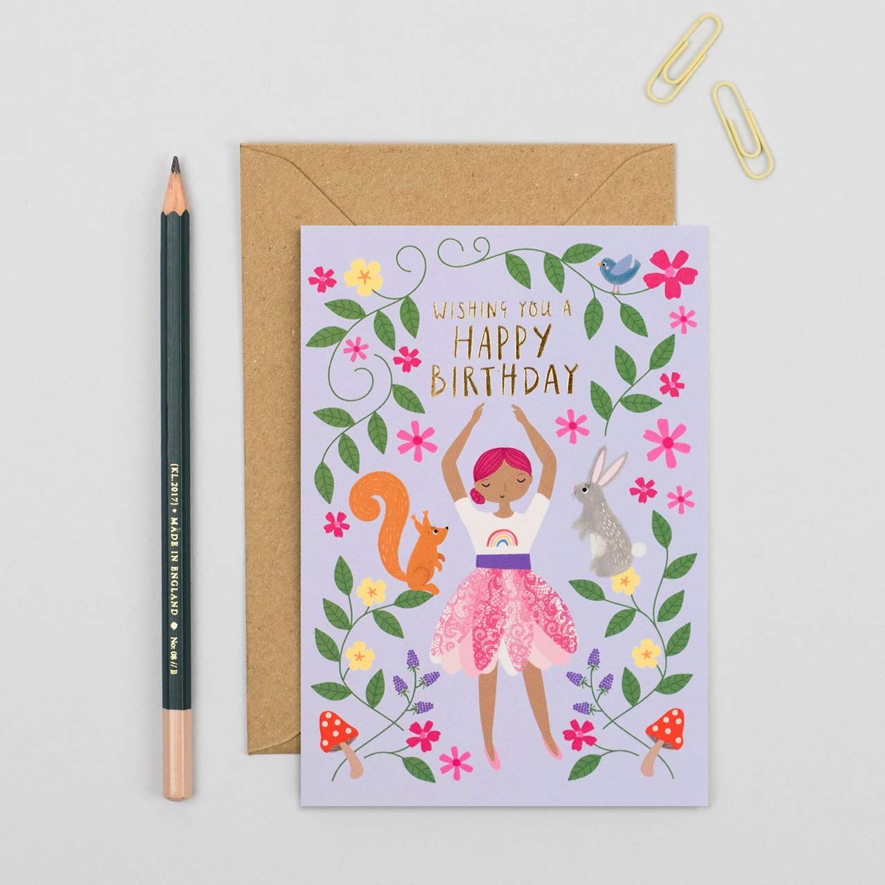 Twinkle Toes Gold Foil Birthday Card