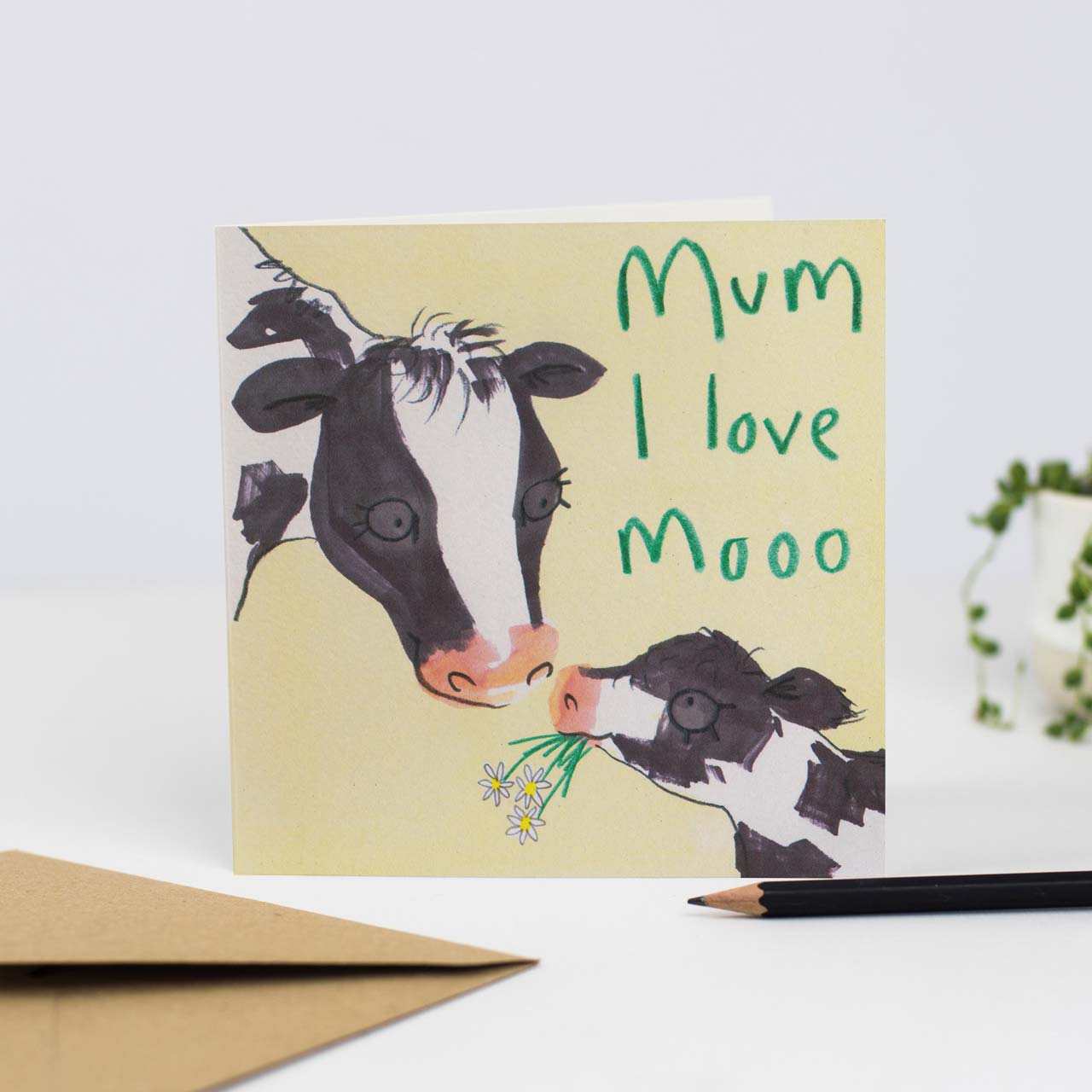 Mum I Love Mooo Greeting Card