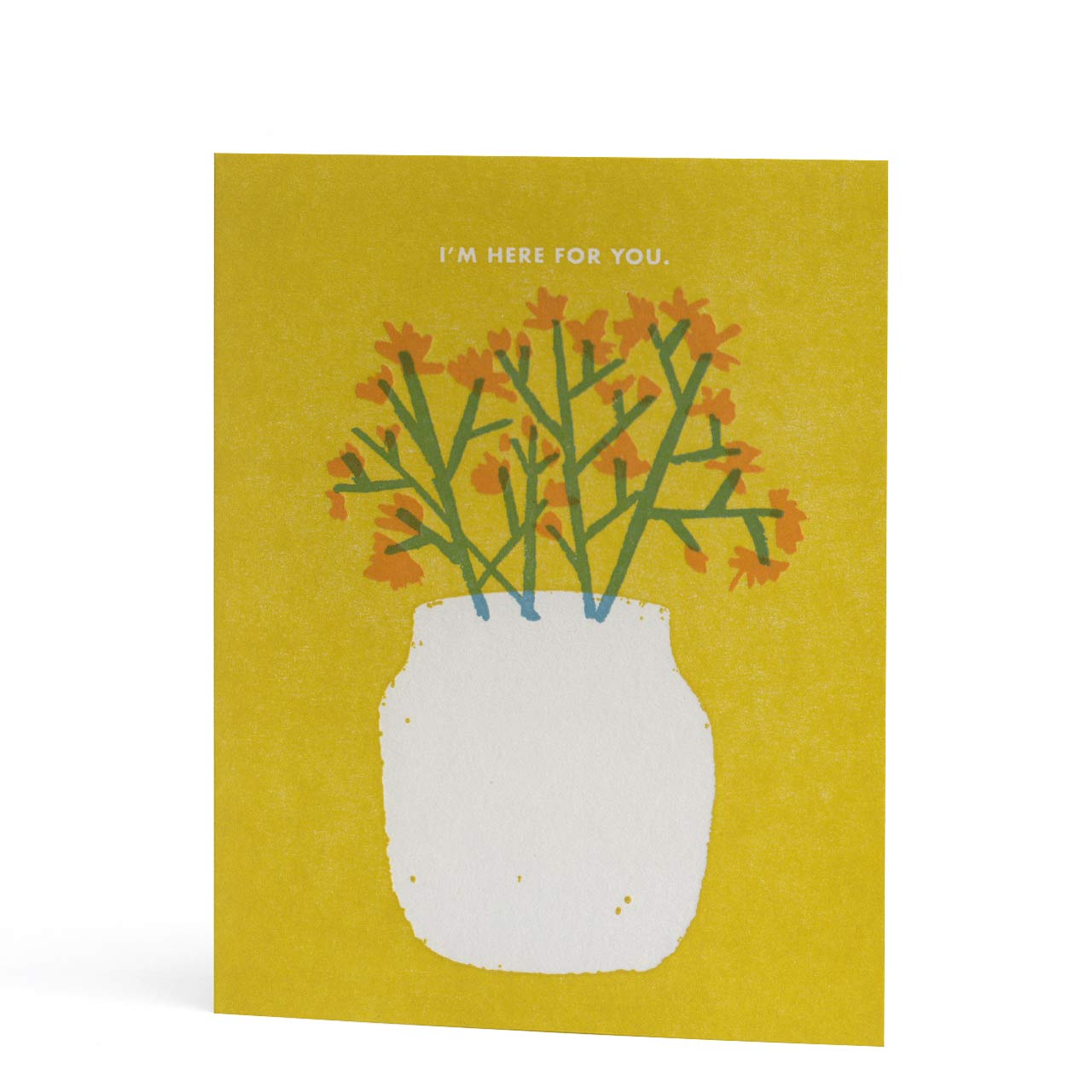 Here For You Letterpress Greeting Card