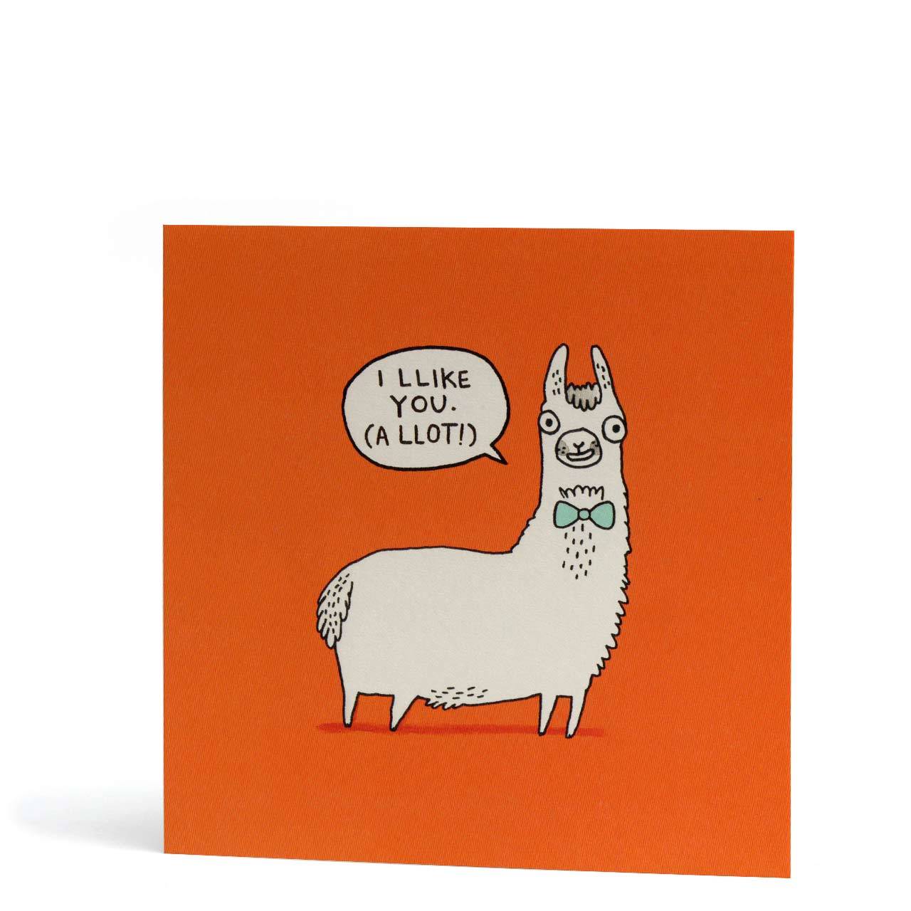 Llama Llikes You Greeting Card