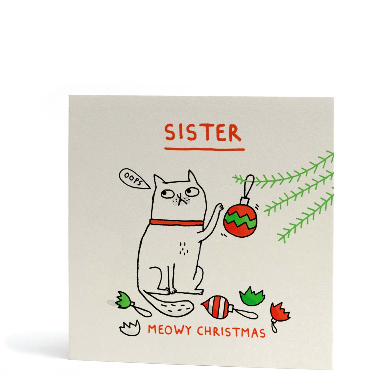 Sister Meowy Christmas Card