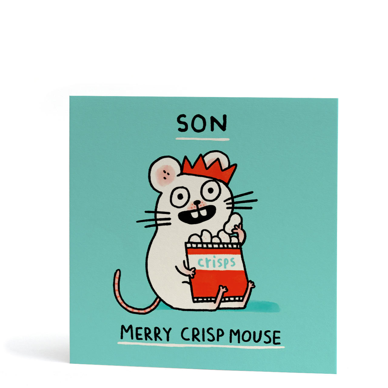 Son Merry Crisp Mouse Christmas Card