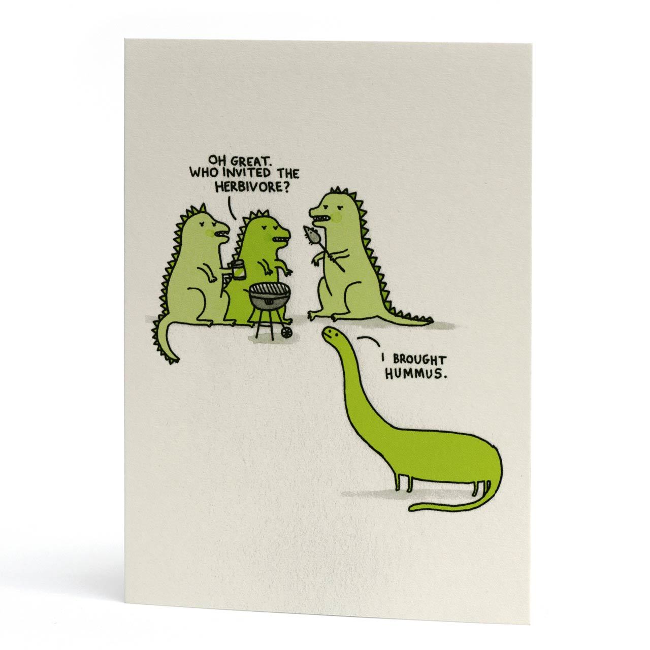 Who Invited the Herbivore Greeting Card