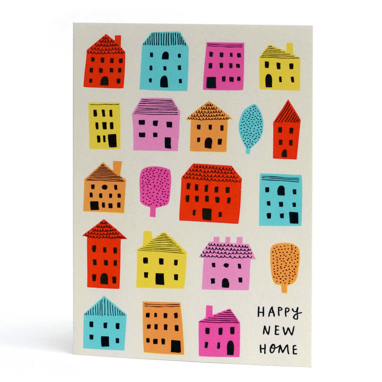 Happy New Home Neon Greeting Card