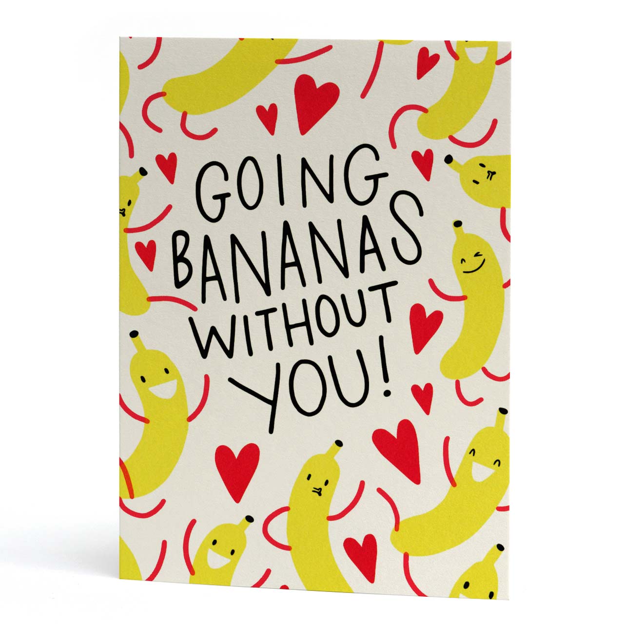 Going Bananas Without You Neon Greeting Card