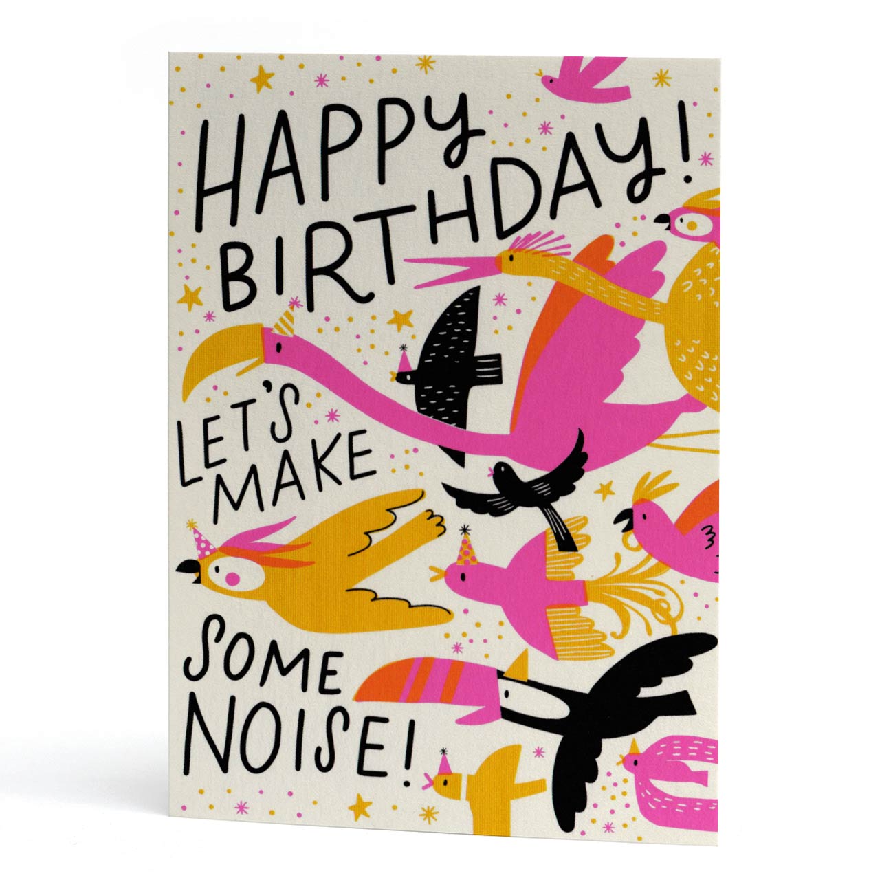 Let's Make Some Noise Neon Birthday Card