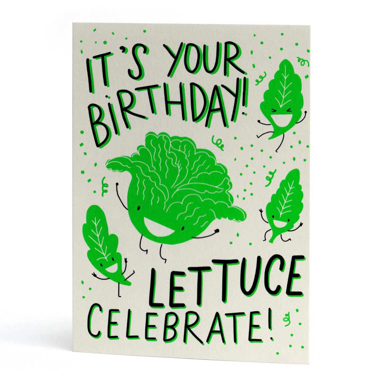 Lettuce Celebrate Neon Birthday Greeting Card